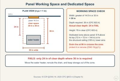 Lesson diagram: Working Space and Dedicated Space at Panels